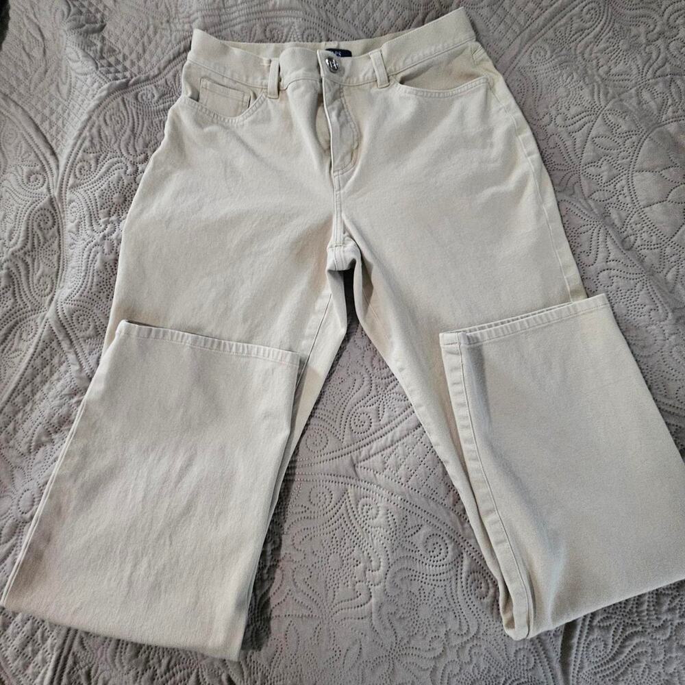 Chaps cream straight legged jeans size 10